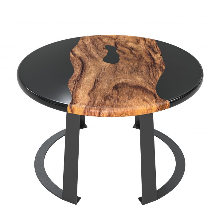 ציפוי עץ מאפוקסי קריסטלי משולב עם פגמנט